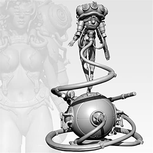 1/24 Modelo de soldado de resina Modelo de ficção científica Kit em miniatura feminina mecânica // 8y1-5