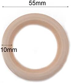 30 PCs anel de madeira para artesanato, 55 mm/2,2 polegadas, círculos de madeira naturais inacabados