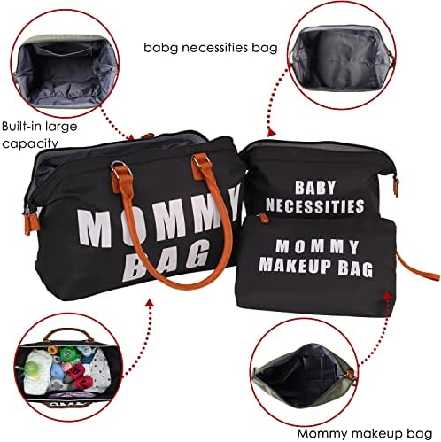 Mommy Bags Baby Frelaper Bag Tote para hospital, organizadores funcionais de grandes viagens…