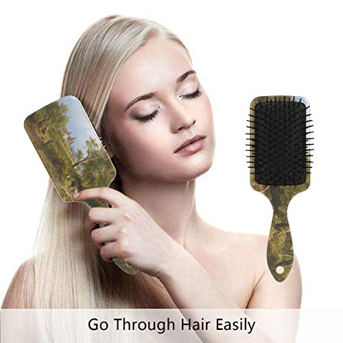 Escova de cabelo de almofada de ar, vacas plásticas coloridas rega, boa massagem adequada e pincel de cabelo