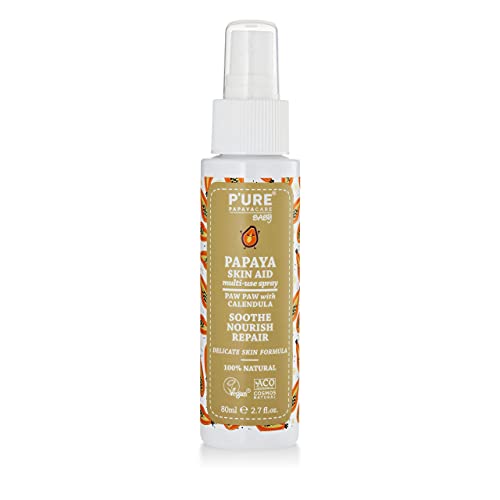 P'ure Papayacare Papaya Baby Skin Aid Spray, 2,7 onças fluidas