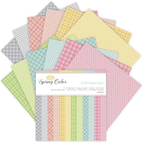 Lily Craft Pink Spring Colors Scrapbook, papel de álbum de bricolage, conta manual, cartões de felicitações