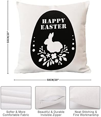 Feliz coelho de páscoa ovos de páscoa travesseiro de travesseiro de coelho colorido travesseiro de coelho