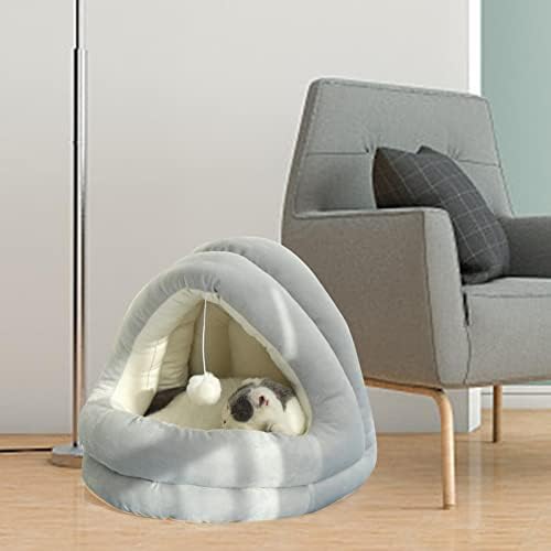 Ｋｌｋｃｍｓ Ninho de cama de gato com brinquedos de bola suprimentos para animais de estimação para gatos