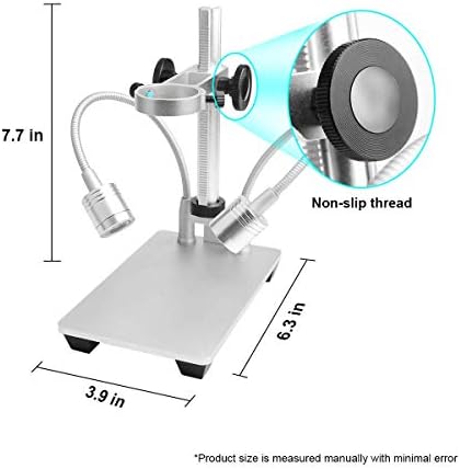 Alumínio de alumínio Stand para câmera de microscópio digital USB/WiFi/LCD, suporte de suporte de metal