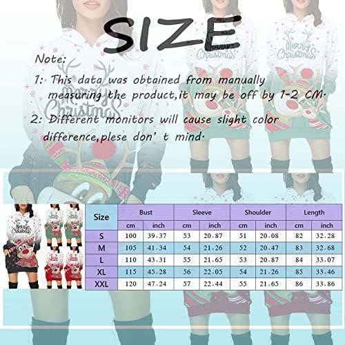 Moletom de Natal Amiley - Impressão de Natal Camisas de manga longa Plus Tamanho do inverno Casual feminino
