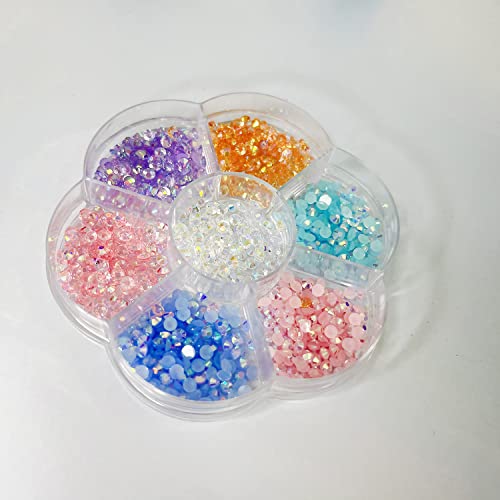 Publi 1 caixa de cristal stromestons de sereia conjunta 3d doces fosco strass colorido gemas