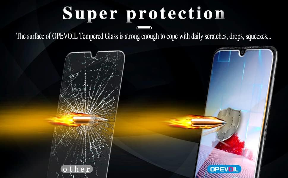 OpevOil [3 pacote] projetado para o Google Pixel 3A Protetor de tela de vidro temperado, 9H dureza,