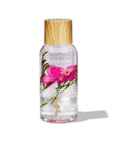 Blossom Skincare Hidratante e hidratando óleo corporal de coco, óleo seco infundido com flores