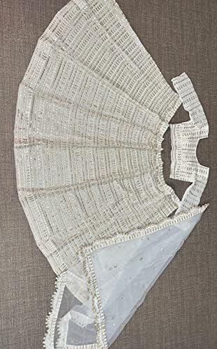 Atraente lehenga choli para mulheres, papel de papel alumínio e trabalho de bordado com dupatta, festas usam