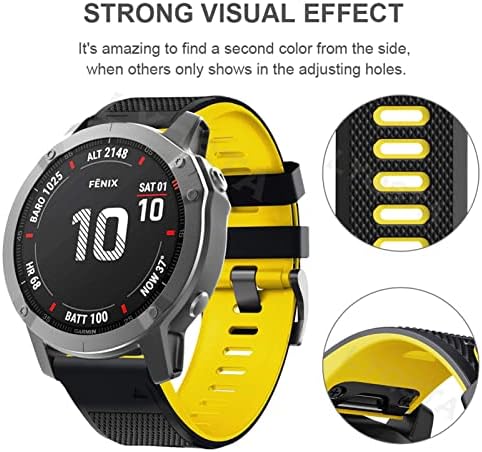 Kangdd 22 26mm Smart Watch tiras para Coros Vertix 2 Soft Silicone Smartwatch para Garmin Fenix ​​6 5x 6x Coros
