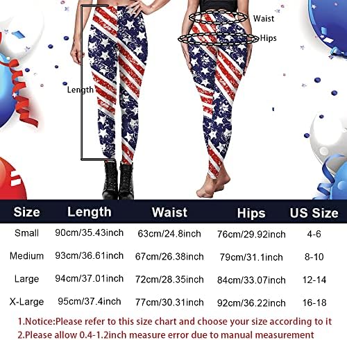 Rcimuue feminina americana bandeira de bandeira de leggings listras patrióticas ioga patriótica