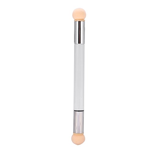 Escova de caneta na unha - 2 cores cabeças duplas pincel gradiente de arte UV + 4 cabeças de esponja