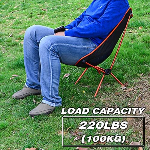 Cadeira de acampamento portátil de aoesin, cadeira externa dobrável leve para a praia de caminhada, carga máxima