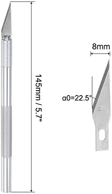 Uxcell Art Craft Knife Conjunto, faca de escultura de 1pcs com 5pcs lâmina de aço sobressalente