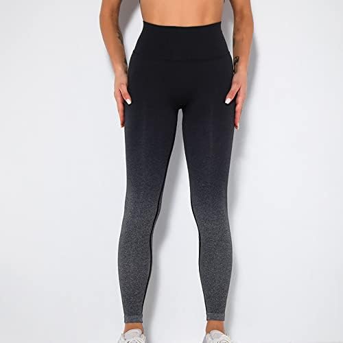 HCJKDU MULHERES ioga leggings y2k tie-dye gradiente estampado de alta cintura esportivo de fitness calça skinny