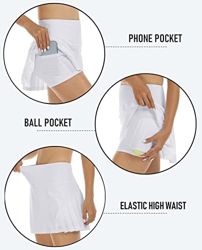 Saias de tênis mofiz para mulheres shorts atléticos de golfe saia plissada de corrida de treino com bolsos mini