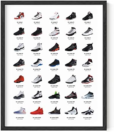Haus e tons de tênis pôsteres para caras - Michael Jordan Shoes Poster, Arte da parede de tênis pôsteres