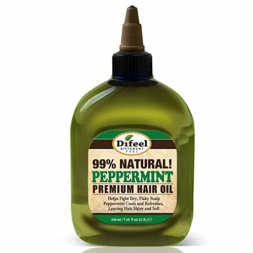 Óleo de pepércia de óleo de cabelo natural premium de Difeel 7,1 onças