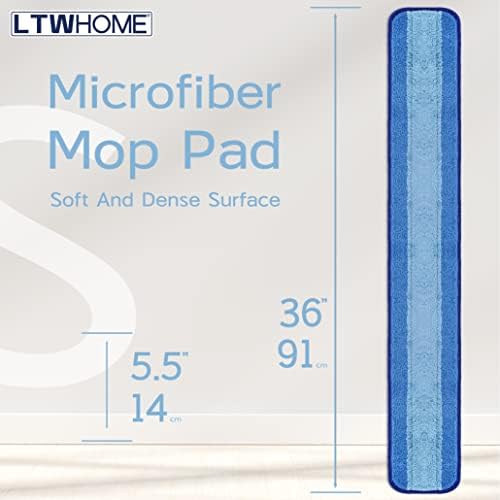 LTWHOME 3 36 polegadas de microfibra molhada ou seca almofadas de reabastecimento para suprimentos comerciais