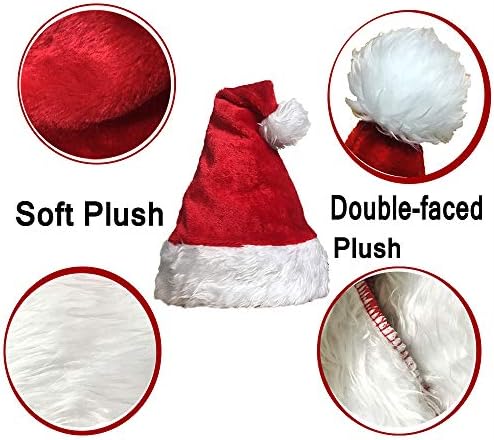 Cooljoy 6 Pack Pray Papai Noel, chapéu tradicional de Papinho de Natal vermelho e branco para a