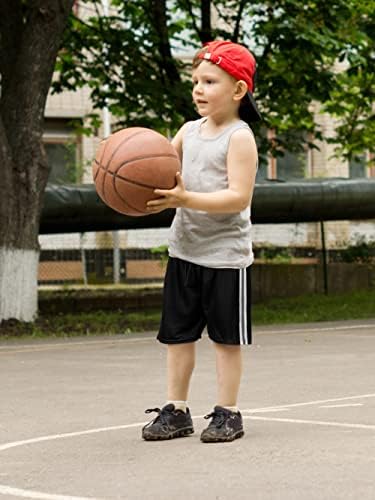 RESINTA 5 pacote de pacote de meninos malha shorts rápidos seco de desempenho ativo shorts de basquete