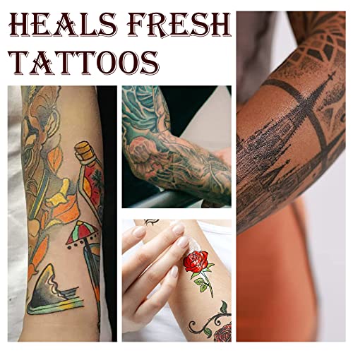 2 Pacote de tatuagem de tatuagem Manteiga, tatuagem, creme - cura e protege novas tatuagens e rejuvenesce tatuagens