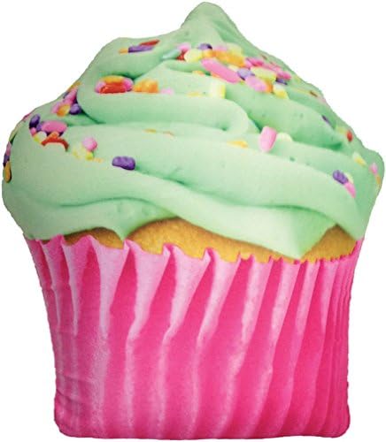 IsCream Vanilla Scent Bi-Color Celebration Cupcake 9 Microbead Accent Pillow