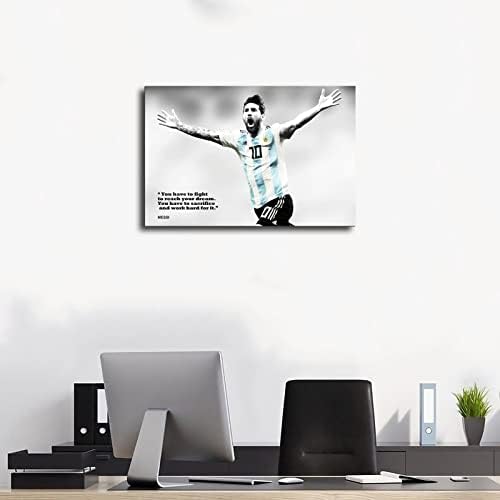 Higgel Lionel Messi Cartaz Impressa Tela para Walls Decor Posters de futebol Arte da parede para meninos