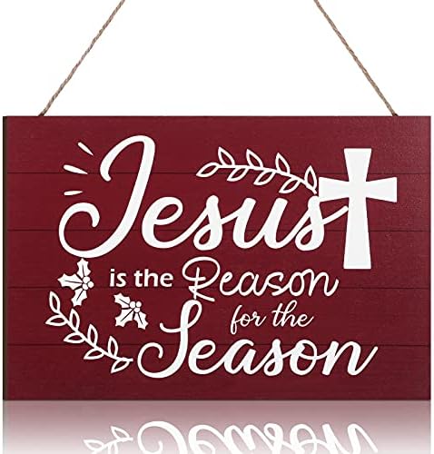 Natal Jesus Wood Sinal de Jesus é a razão da estação que pendura o sinal de natividade cena de cena decoração