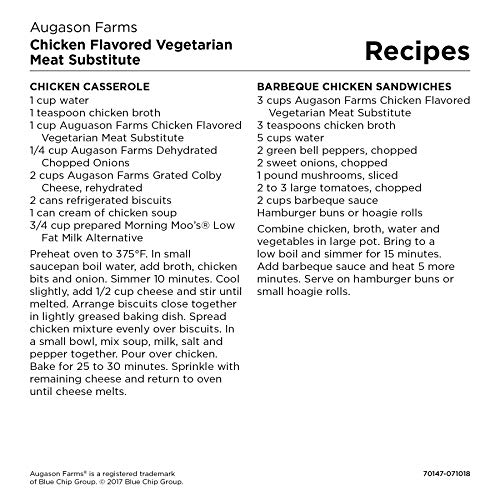 Auasson Farms 5-70147 Substituto de carne vegetariana com sabor de frango, azul, grande