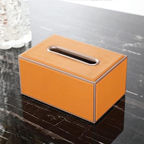 Portadores de tecido de couro laranja de laranja lúranja capa de lúcleo retangular decorativo 7 x
