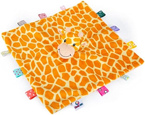 Kidsy Joy, Baby Soother Planta adorável para meninas e meninos | Cobertor com tags coloridas | Animal de pelúcia