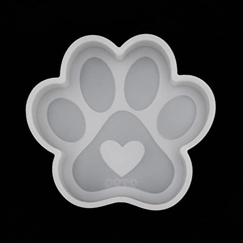 Homico Paw Print Heart Car Freshie Mold Garle Puppy Plaw Resina Moldes de Silicone para Diy Aroma Beds Freshies