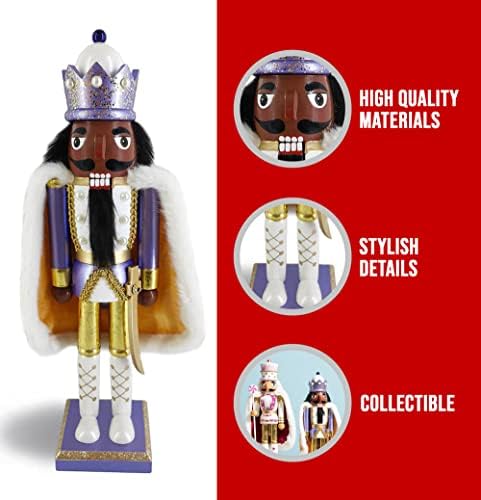 Presentes de balé de nozes Perincapuna rei afro-americana de madeira figuras de nozes decoração de Natal decorações