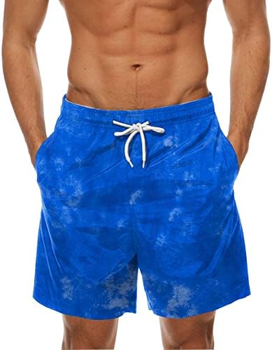 XXBR Mens Hawaiian Board shorts verão respirável férias de férias de natação TIY Dye Print Casual Beach Shorts