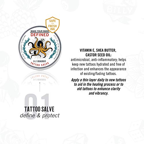 Billy ciúme marcou o kit de cuidados de tatuagem completa da vida, inclui tatuagem definindo pós