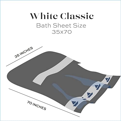Toalhas de chapas de banho clássicas brancas de luxo extra grandes | Toalha de banheiro de coleção de spa