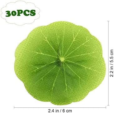 PretyZoom Plantas artificiais 30pcs mini folhas de espuma flutuante artificial folhas de lírios