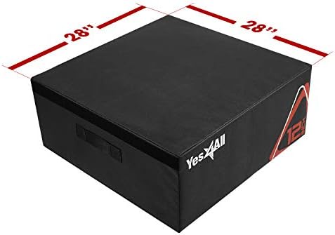 Yes4All Box Soft Plyo ajustável-disponível em tamanhos de caixa de 6, 12, 18 e 24 polegadas