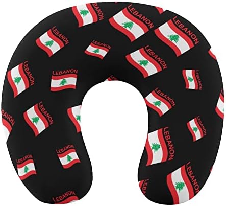 Bandeira do travesseiro de viagem do Líbano para travesseiro de travesseiro em forma de trem de trem de