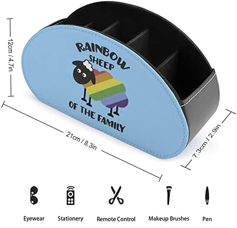 Ovelhas arco-íris da família LGBT Orgulho de couro de orgulho portador remoto por caddy de armazenamento