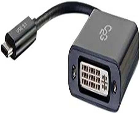 Adaptador USB C2G, USB C para DVI D Conversor de adaptador de vídeo, preto, cabos para ir 29483