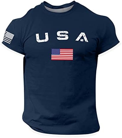Camisetas de camisetas respiráveis ​​da bandeira americana da bandeira americana
