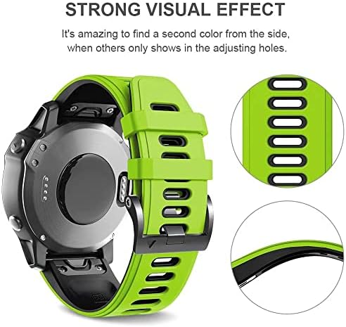 DJDLFA Sport Silicone Watch Band Wrist Screp para Garmin Fenix ​​7 7x 6 6x Pro 5x 5 mais 3HR 935 22mm