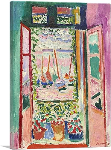Janela aberta de ArtCanvas - Collioure 1905 Art impressa por Henri Matisse - 26 x 18