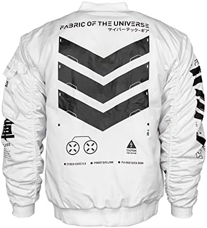 Tecido da jaqueta de bombardeiro gráfica da moda do Universo Techwear