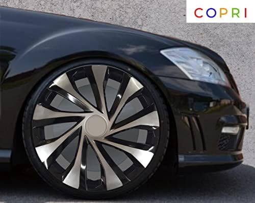 Conjunto de copri de tampa de 4 rodas de 13 polegadas de 13 polegadas Black Hubcap Snap-On Fits Renault