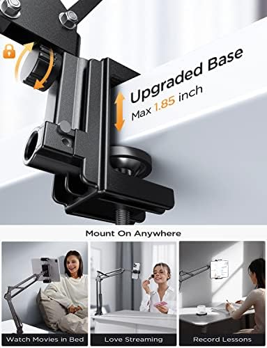 Lisen Tablet Phone Stand para o suporte do iPad Mount for Desk [Ultra Durable] 2 grampos Phone Tablet