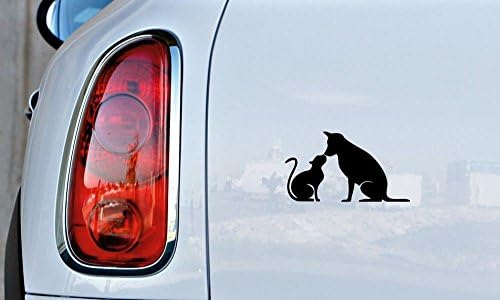 Dog Cat Silhoueta Versão 5 Adesivo de vinil de carro adesivo de pára -choques para carros automáticos